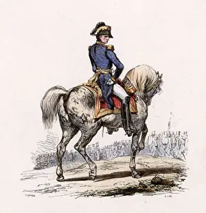 French Lieutenant General soldier on his horse