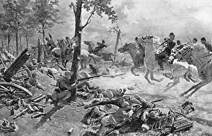 Germans Prints: French light cavalry at Lassigny, World War One