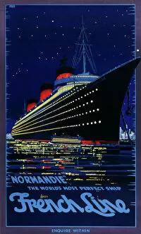 Liner Collection: French Line Normandie poster