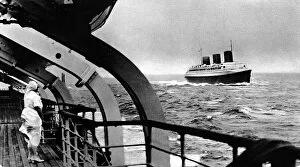 Images Dated 30th May 2004: French Liner Normandie at sea, June 1935
