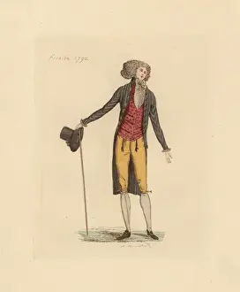 Redingote Prints: French man wearing the fashion of February 1790