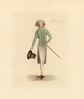 Redingote Prints: French man wearing the fashion of July 1790