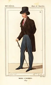 Mens Gallery: French mens fashions, Napoleonic era, 1809