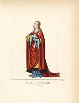 Camillebonnard Prints: French merchant, 16th century, in yellow robes
