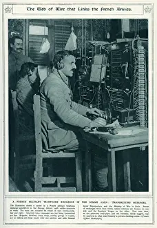 Telephones Prints: French military transmitting messages