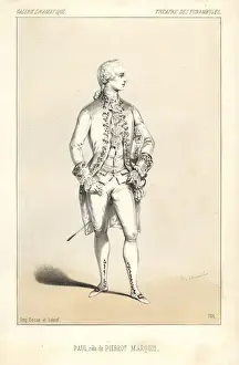 Marquis Prints: French mime Paul Legrand as Pierrot Marquis