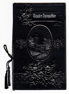 Tassel Collection: French mourning card, Sincere Sympathie