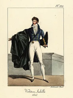 Bicorne Prints: French noble in formal clothes, 1808
