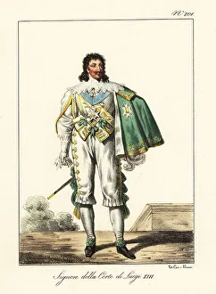 Pantalons Prints: French nobleman at the court of King Louis XIII, 17th century