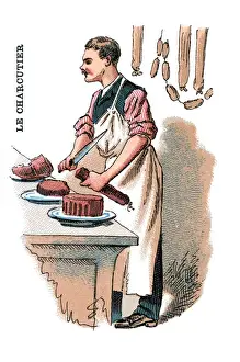 French Occupations card series game 1890s