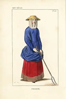 Petticoat Prints: French peasant farmer, 14th century