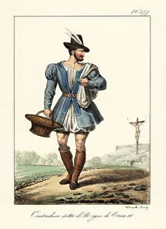 Crucifixion Prints: French peasant in the reign of King Henry IV