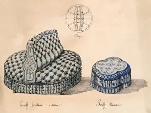 Two French Pouffes