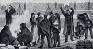 Germanics Prints: French-Prussian War (1870). Troops on the walls