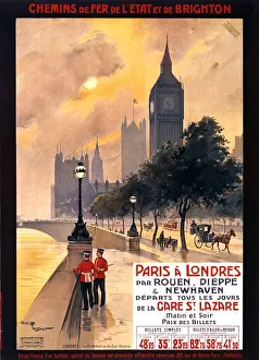 Parliament Prints: French Railway Poster - Paris to London