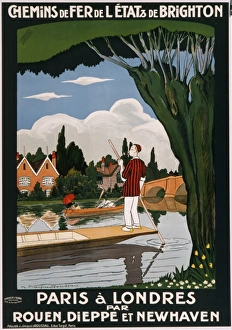 French railway poster - Paris to London French railway poster - Paris to London