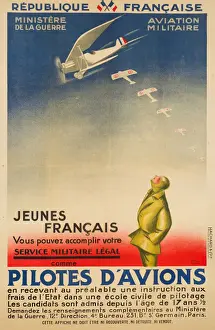 French recruitment poster for pilots