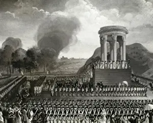 1799 Prints: French Revolution. 1789-1799. Party of the Federation at Mars