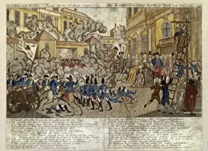 Tuileries Prints: French Revolution. Assault on the Tuileries (10th