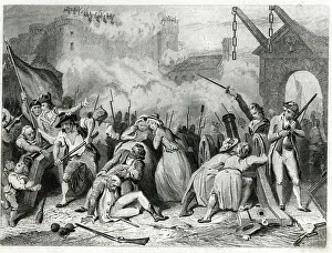Bastille Prints: French Revolution, Attack on the Bastille, Paris
