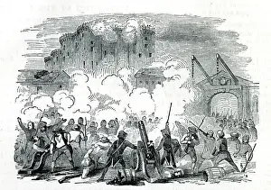 Bastille Prints: French Revolution, destruction of Bastille, Paris