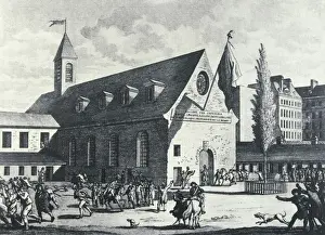 French revolution. Jacobin Club (1803). Engraving
