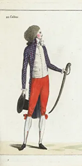 Scarlet Prints: French Revolutionary dandy with cane sabre