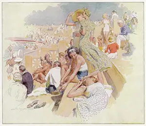 Crowded Prints: French Riviera / J Simont