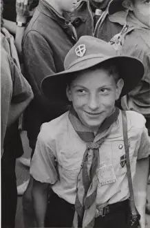 French scout in a crowd
