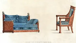Sofas Prints: French Settee and Chair