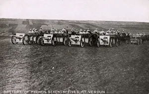 Verdun Prints: French Seventy-Fives at Verdun - WWI