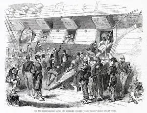 Calais Prints: French soldiers of the 48th Regiment of the Line embark aboard the English ship