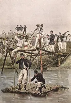 Construct Prints: French Soldiers-Bridge