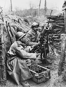 French soldiers in a trench 1916