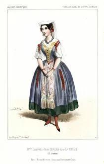 French soprano Anne Lavoye as Zerlina in La Sirene, 1844
