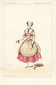 Alexandre Prints: French soubrette Mlle. Bonval as Celie in
