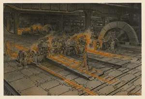 Longwy Prints: French Steel Works / 1930