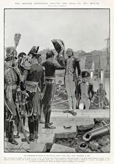 The French surrender to the British after the siege. Date: 4 September 1800