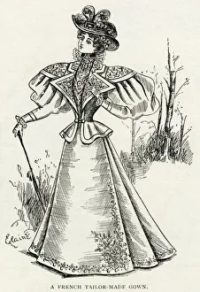 Images Dated 27th November 2017: French tailored-made gown 1895