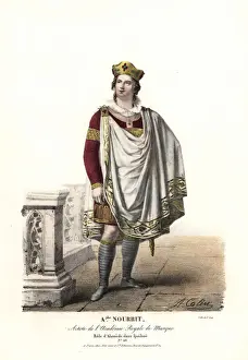 Roles Prints: French tenor singer Adolphe Nourrit as Alamede