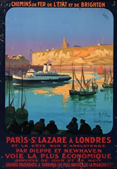 Ferry Prints: French travel poster