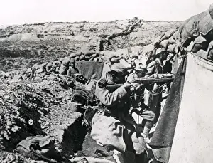 French trench facing Turkish positions, WW1