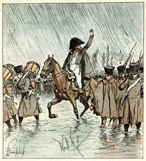 Images Dated 13th February 2019: French troops marching in the rain
