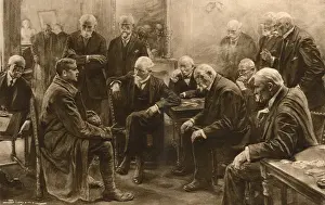 Veterans Prints: French veterans listen to a WW1 soldier