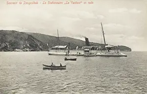 War Ship Prints: French Warship (Destroyer) Vautour at Zonguldak