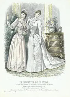 1889 Prints: French wedding fashion plate
