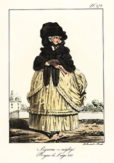 French Woman Prints: French woman in casual outfit, late 18th century