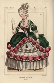 1788 Gallery: French woman in court costume called la Circassienne, 1788