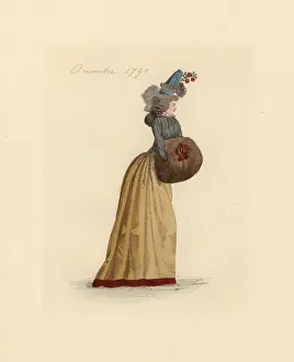 Augusteetienneguillaumot Prints: French woman wearing the fashion of December 1790
