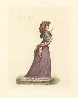 French woman wearing the fashion of January 1793